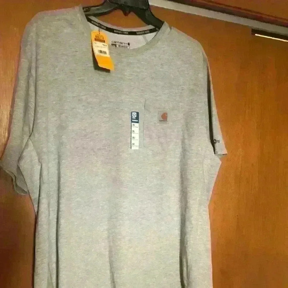 New Carhartt Force Short Sleeve Gray Pocket Tee - Picture 4 of 8